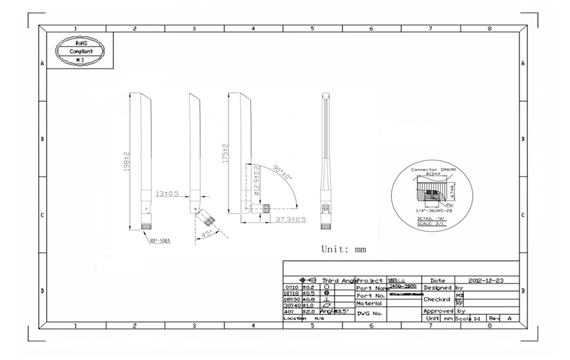 433MHz Antenna Dimensions