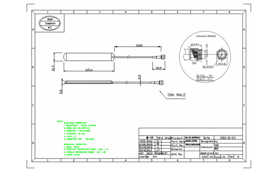 Adhesive 4G LTE Antenna Features