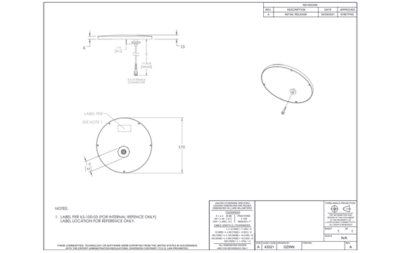 Indoor Flat Omni Ceiling Mount Antenna