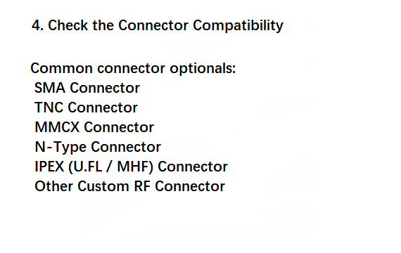 Check the Connector Compatibility for 868MHz Antenna