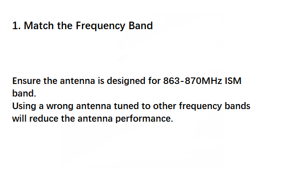 Matching the Right Frequency Band for 868MHz Antenna